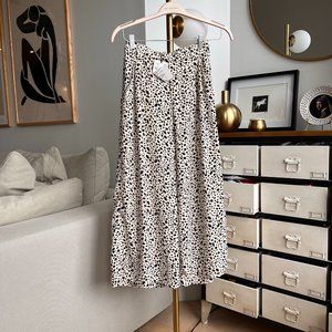 Zara printed pattern wide leg pants